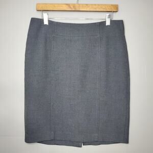 LOFT GRAY MIDI BUSINESS PENCIL SKIRT SIZE 10 PETITE